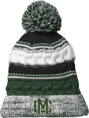 Sport-Tek Pom Pom Team Beanie-Forest Green